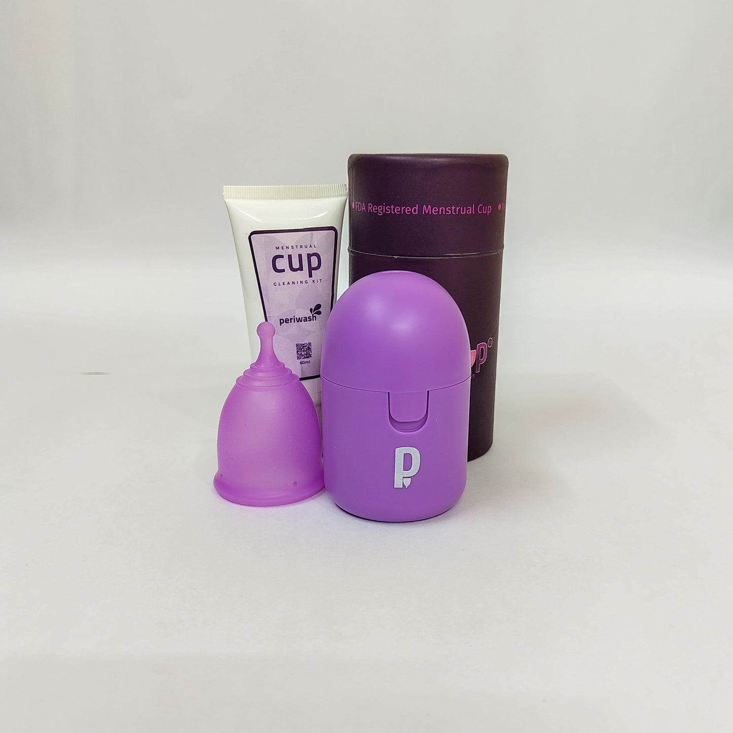Travel Combo | Pericup-Menstrual Cup with Periwash Gel & Sterilizer Box | Hygiene On the Go