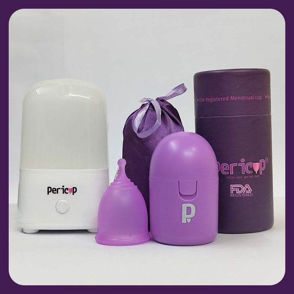 Pericup Cup Mate Combo with menstrual cup, sterilizer and storage accessories